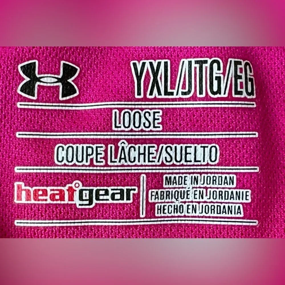 Under Armour Girls Pink Play Up Twist Loose Fit Athletic Shorts. YXL. Youth XL.